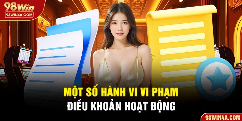 Một số hành vi vi phạm điều khoản hoạt động